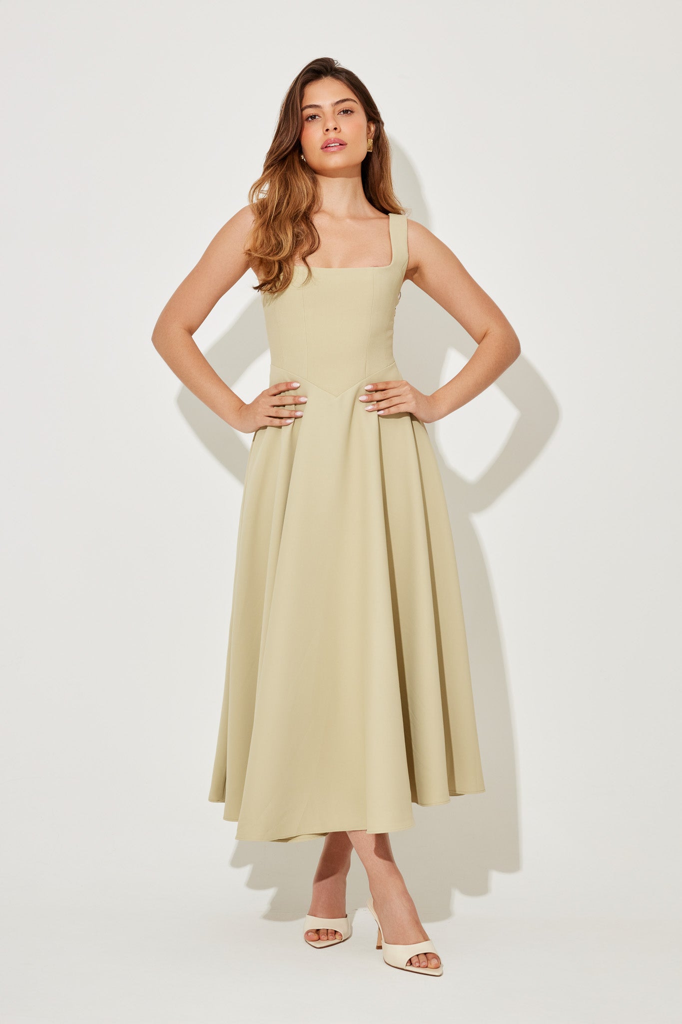 Ginevra | Women's Midi Square-Neck Wedding Dress