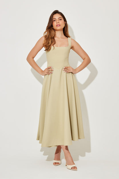 Ginevra | Women's Midi Square-Neck Wedding Dress