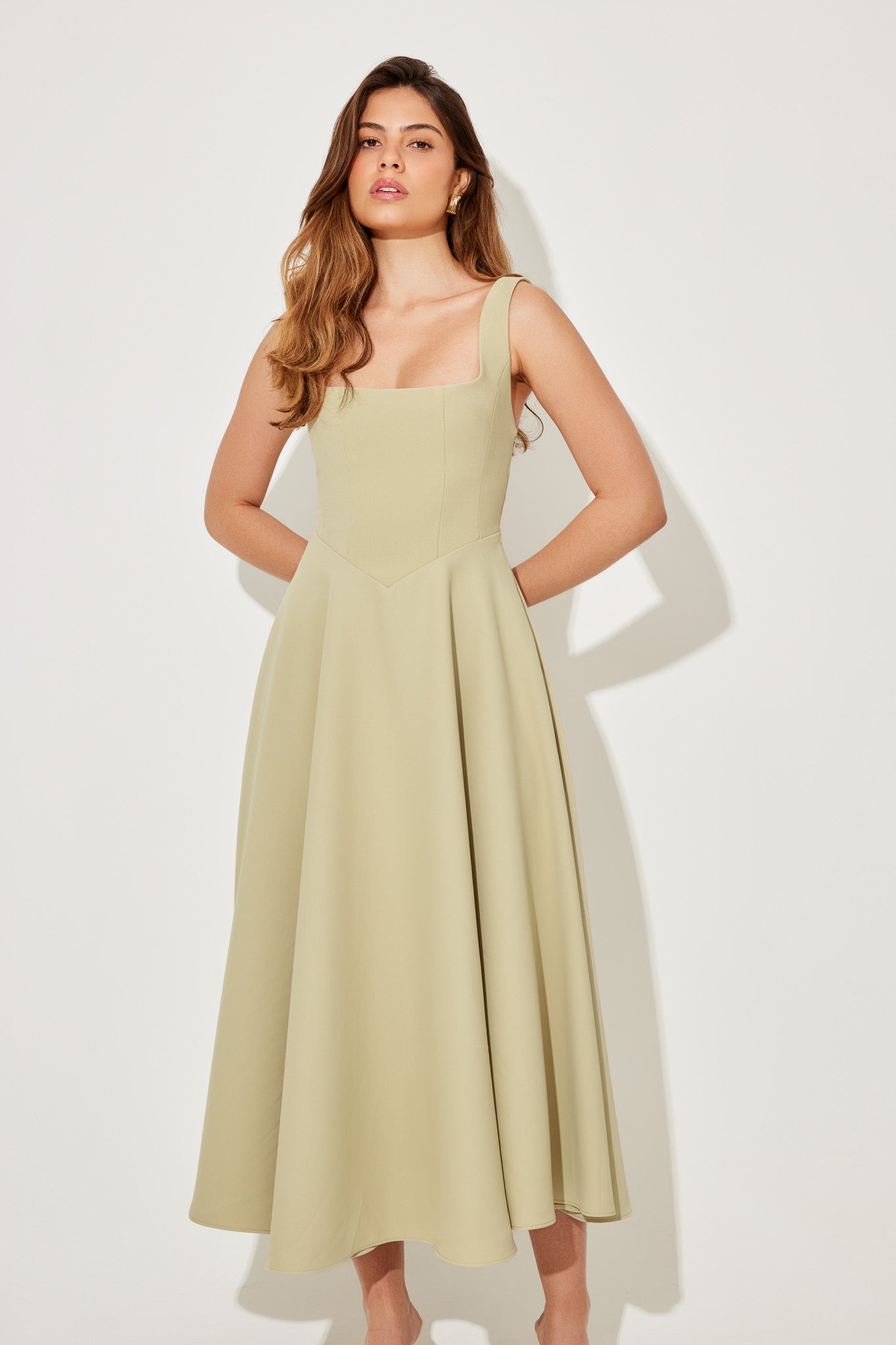 Ginevra | Women's Midi Square-Neck Wedding Dress