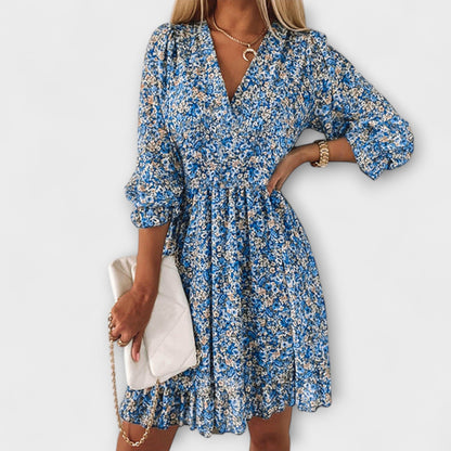 Elvira | Women's Floral Puff-Sleeve Summer Dress