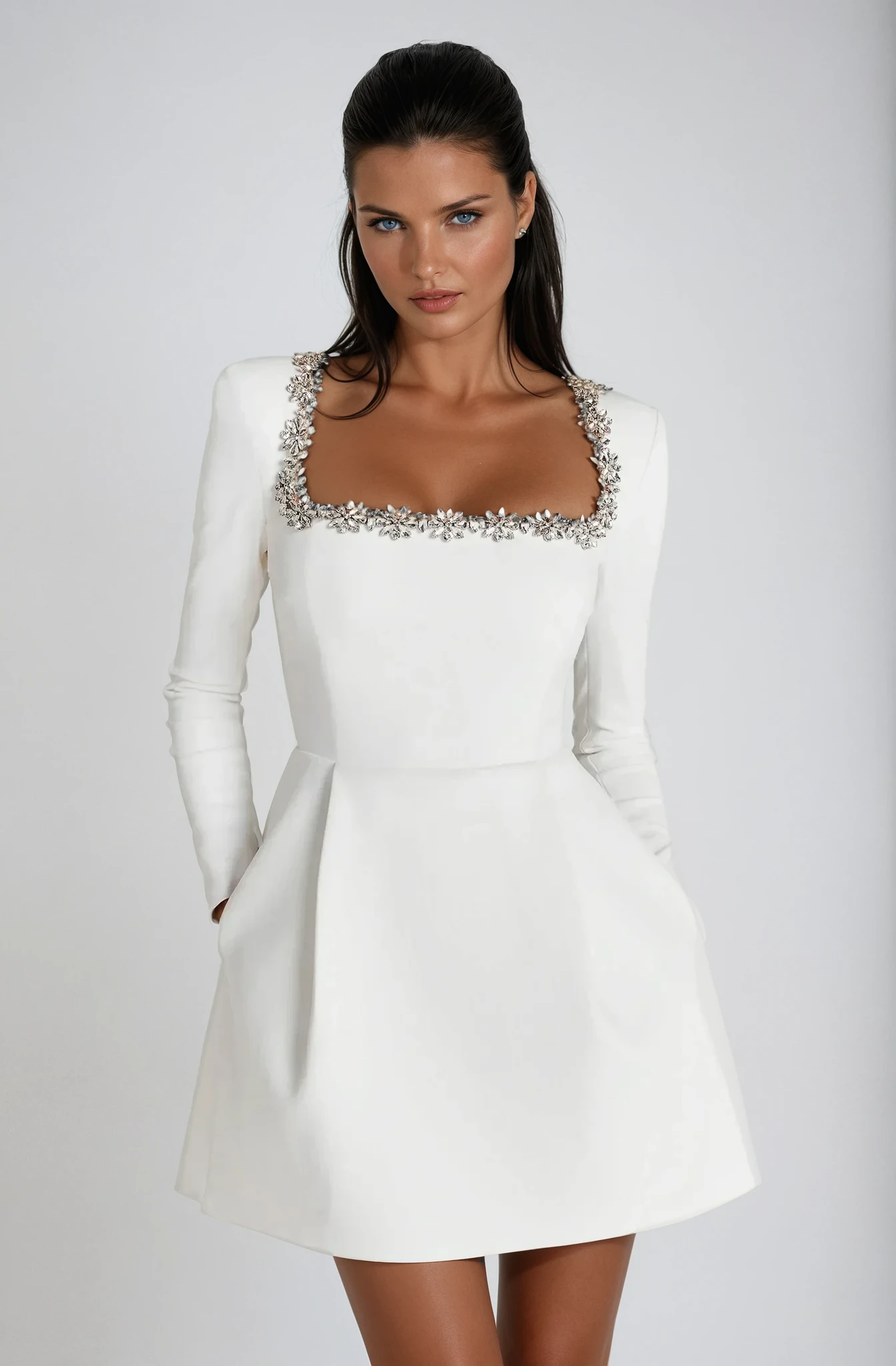 Zeletta | Women's Wedding Elegant Flowing Dress