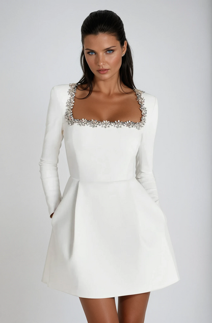 Zeletta | Women's Wedding Elegant Flowing Dress
