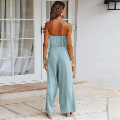 Velama | Women's Lace Wide-Leg Summer Jumpsuit