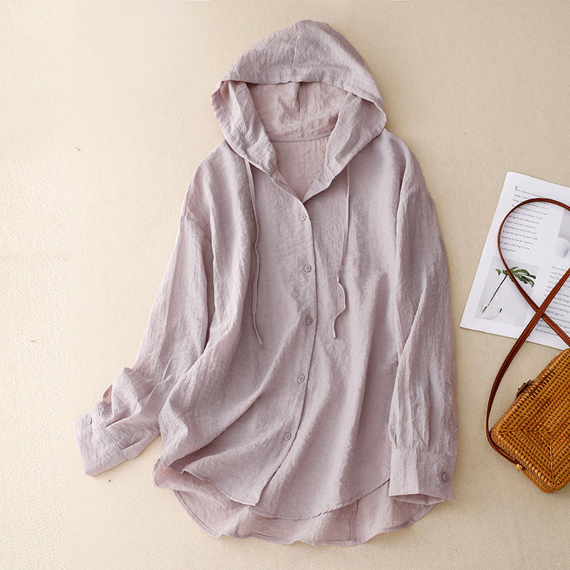 Talora | Women's Beach Lightweight Buttons Hoodie