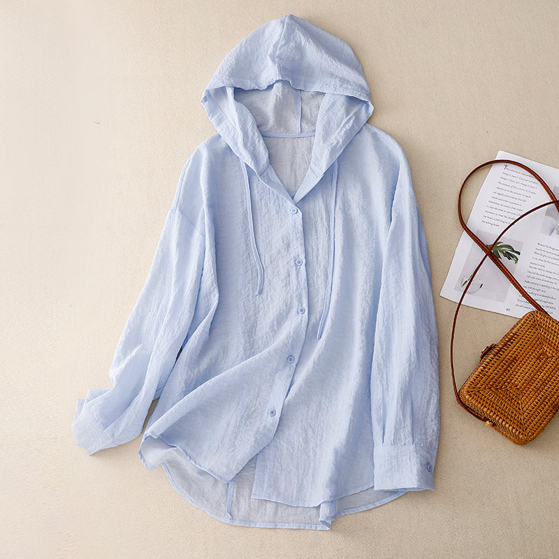 Talora | Women's Beach Lightweight Buttons Hoodie