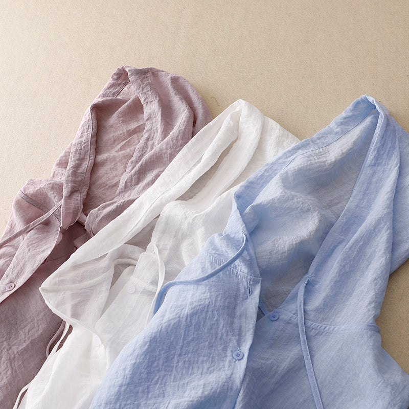 Talora | Women's Beach Lightweight Buttons Hoodie