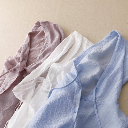 Talora | Women's Beach Lightweight Buttons Hoodie