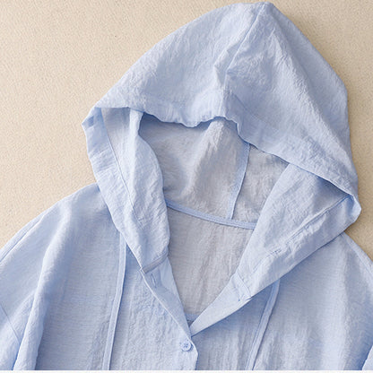 Talora | Women's Beach Lightweight Buttons Hoodie