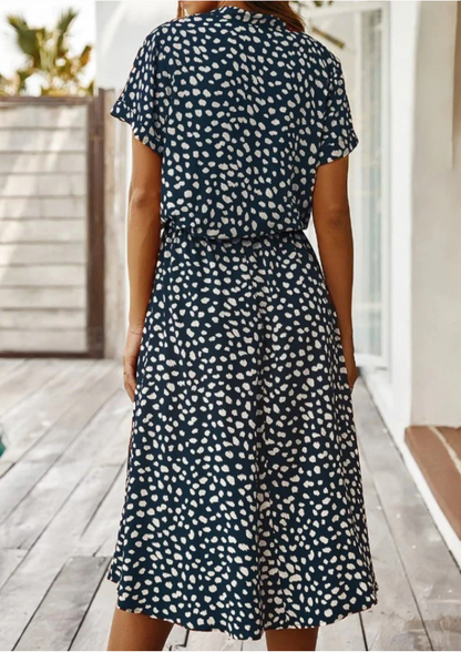 Isabeau | Women's Midi Oversized V-Neck Summer Dress