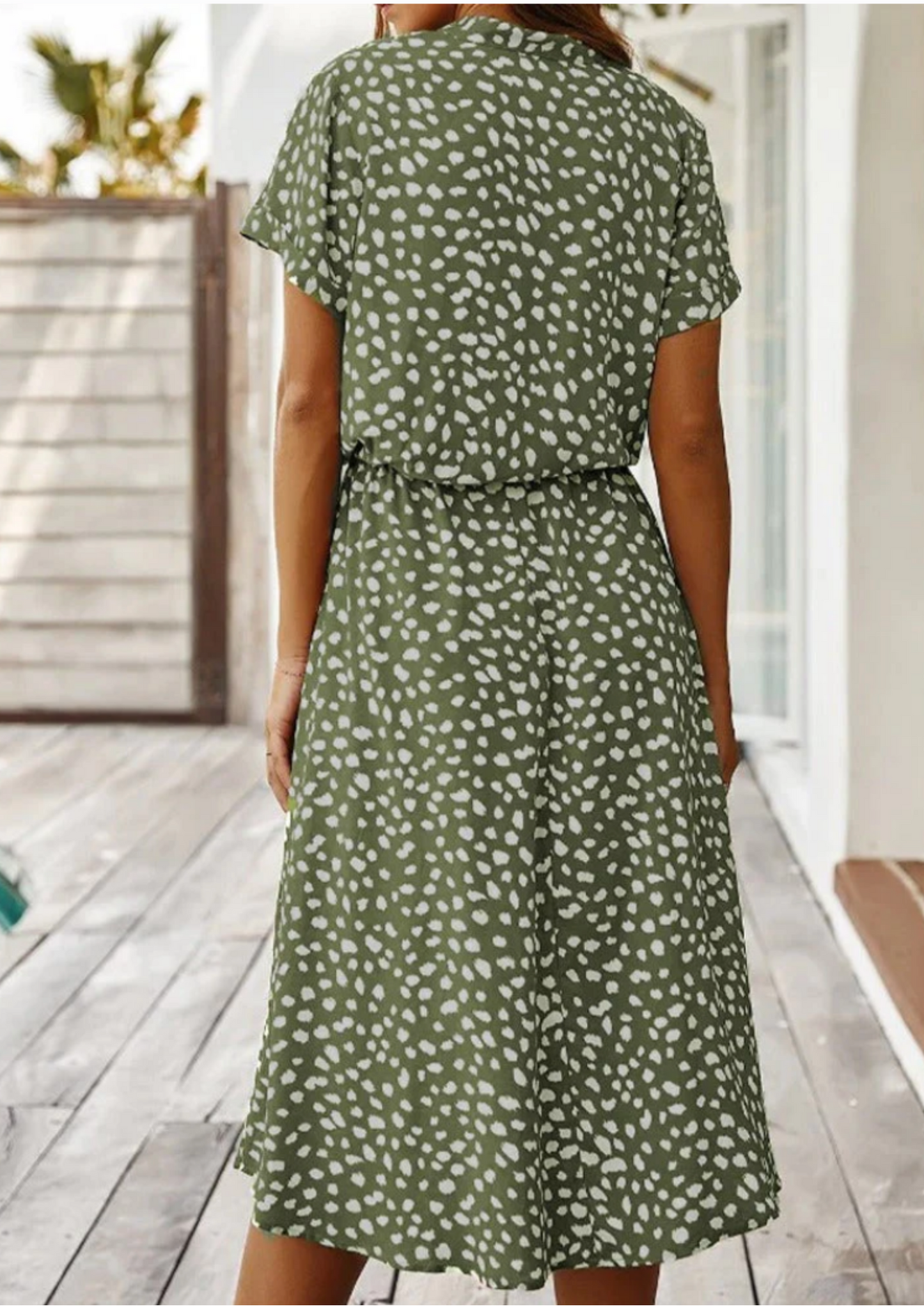 Isabeau | Women's Midi Oversized V-Neck Summer Dress