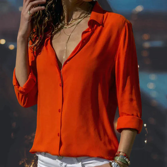 Velanda | Women's Lace Satin Workwear Blouse