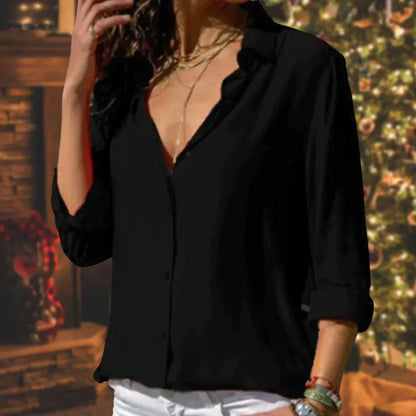 Velanda | Women's Lace Satin Workwear Blouse