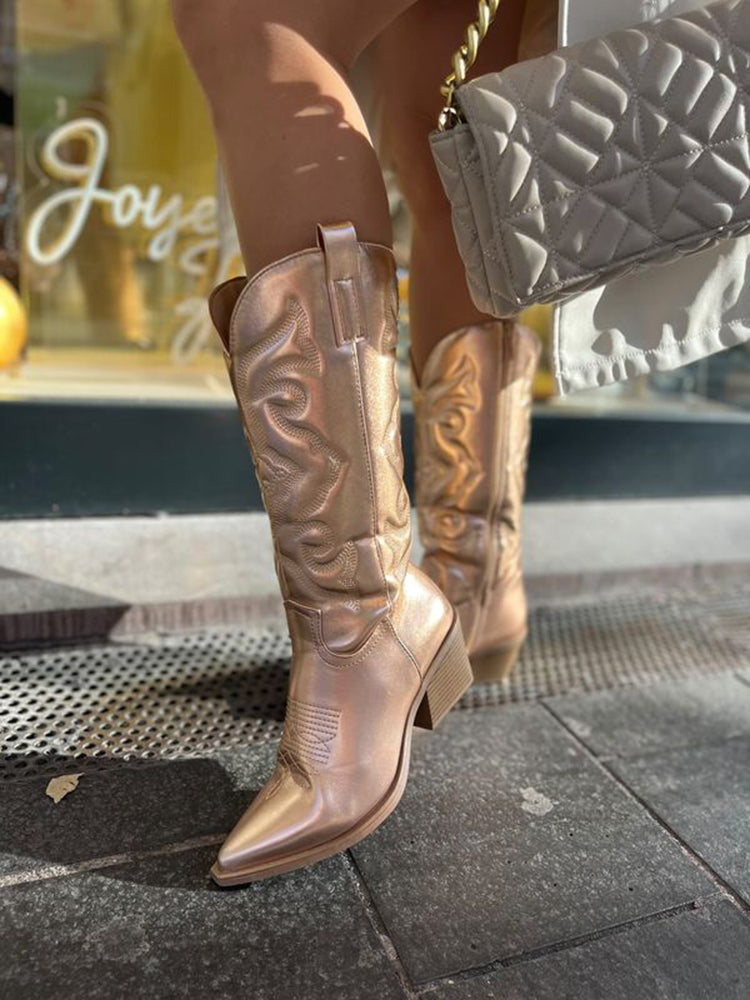 Dunja | Women's Casual Refined Metallic Boots
