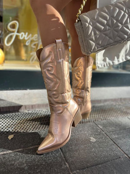 Dunja | Women's Casual Refined Metallic Boots