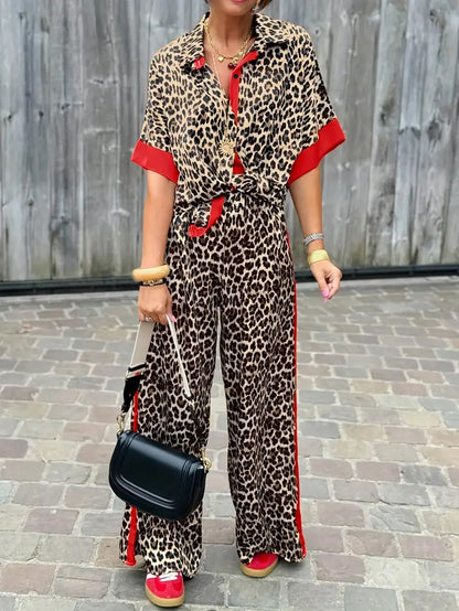 Fabiana | Women's Animal-Print Wide-Leg Beach Piece