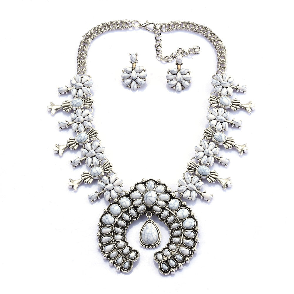 Regine | Women's Lace Southwest Turquoise Set