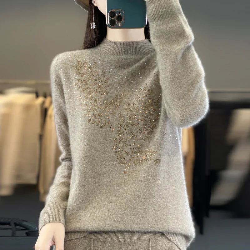 Quelisha | Women's Casual Embellished Sweater Jumper
