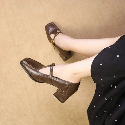 Lyra | Women's Lace Workwear Square Heels