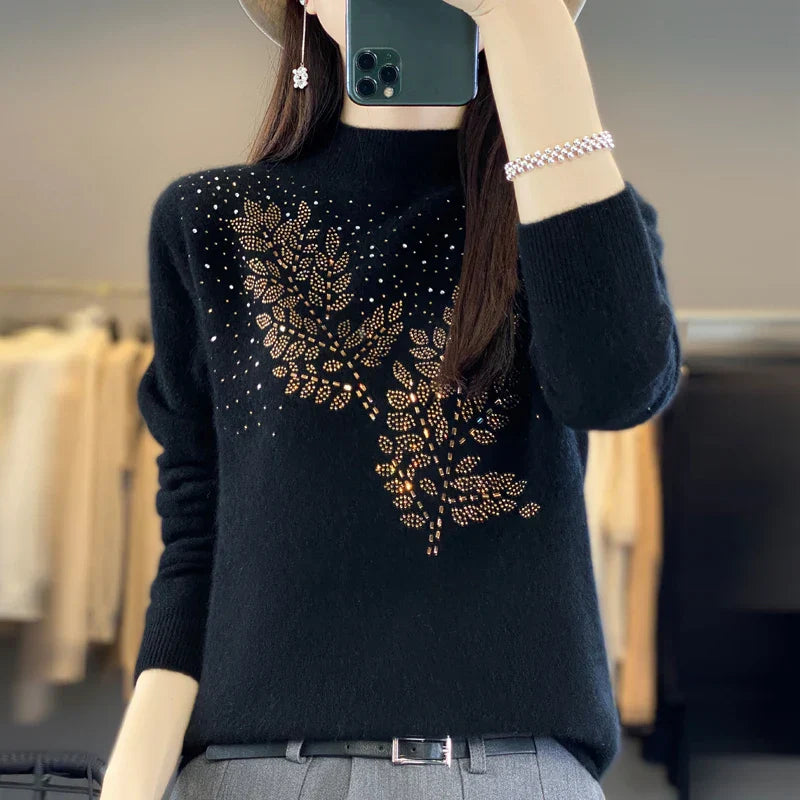 Quelisha | Women's Casual Embellished Sweater Jumper
