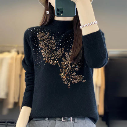 Quelisha | Women's Casual Embellished Sweater Jumper