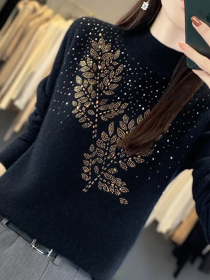 Quelisha | Women's Casual Embellished Sweater Jumper