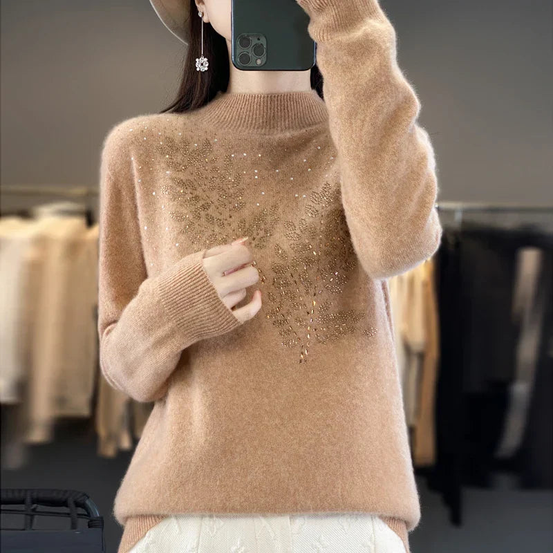 Quelisha | Women's Casual Embellished Sweater Jumper