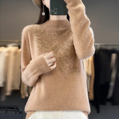 Quelisha | Women's Casual Embellished Sweater Jumper