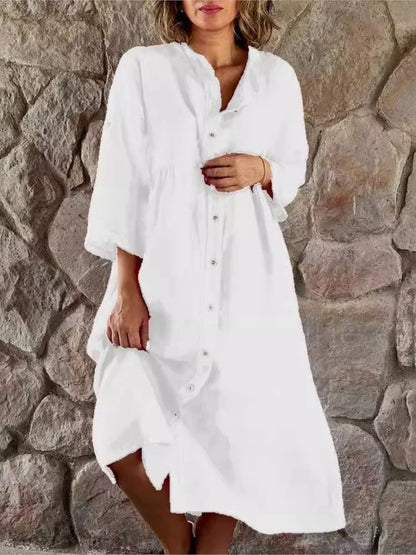 Annora | Women's Summer Button-Up Dress Top