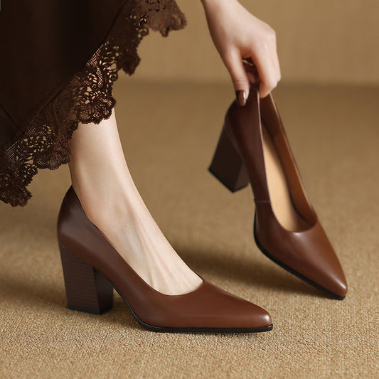 Indigo | Women's Lace Workwear Block Heels