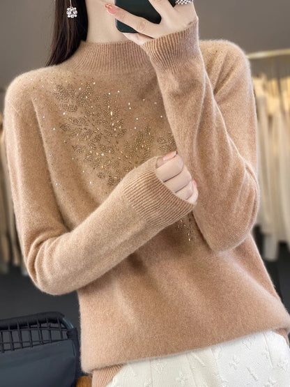 Quelisha | Women's Casual Embellished Sweater Jumper