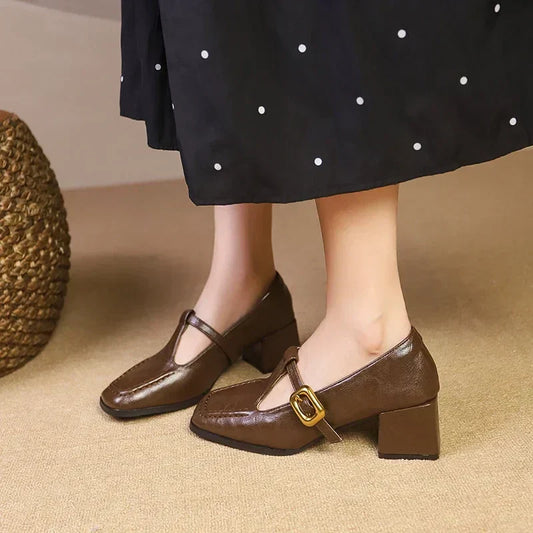 Lyra | Women's Lace Workwear Square Heels