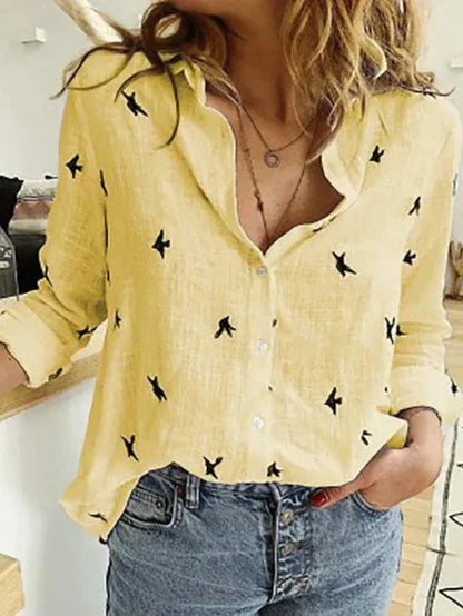 Calama | Women's Casual Button-Down Shirt Blouse