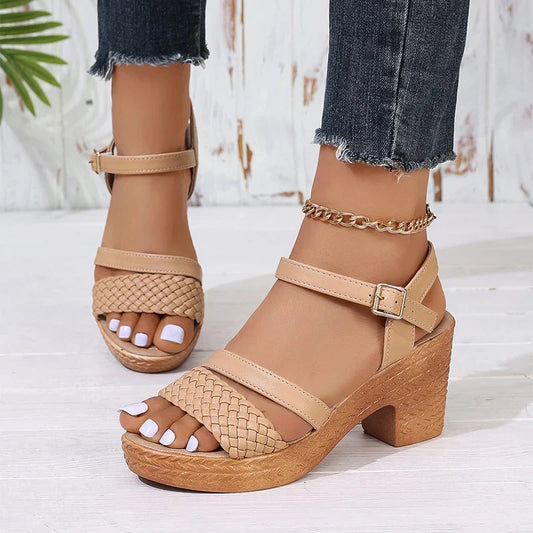 Veronika | Women's Summer Woven Platform Sandals