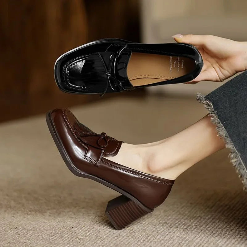 Lux | Women's Wide-Leg Workwear Tassel Heels