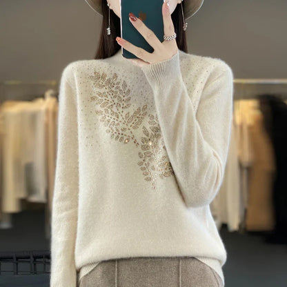 Quelisha | Women's Casual Embellished Sweater Jumper