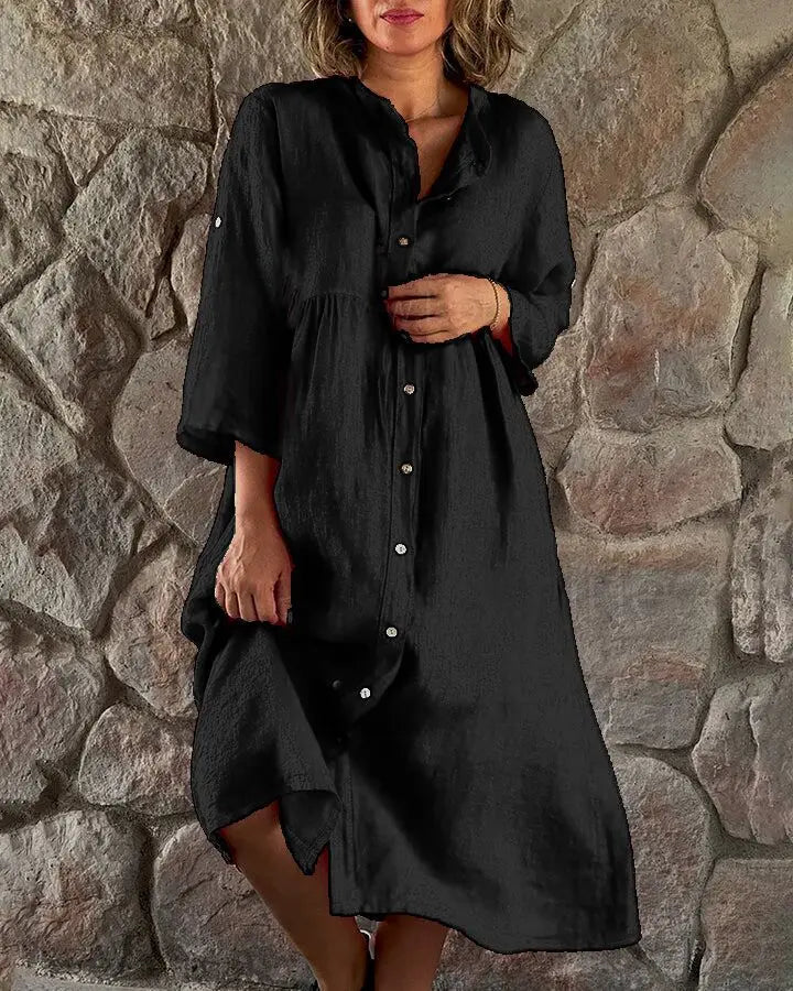 Annora | Women's Summer Button-Up Dress Top
