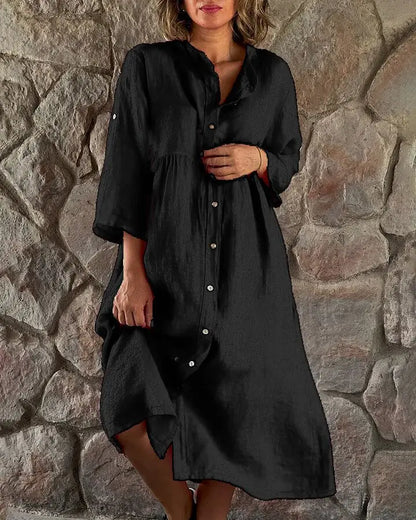 Annora | Women's Summer Button-Up Dress Top