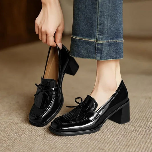 Lux | Women's Wide-Leg Workwear Tassel Heels
