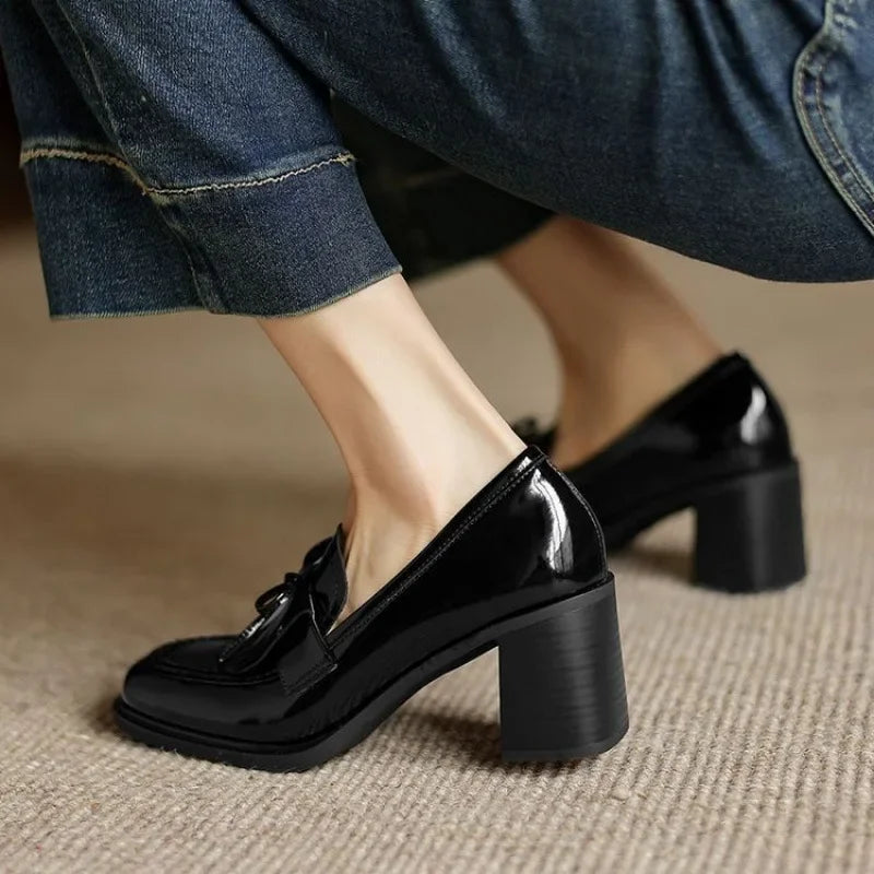 Lux | Women's Wide-Leg Workwear Tassel Heels
