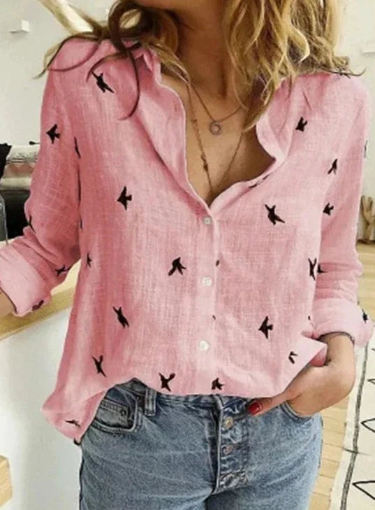 Calama | Women's Casual Button-Down Shirt Blouse
