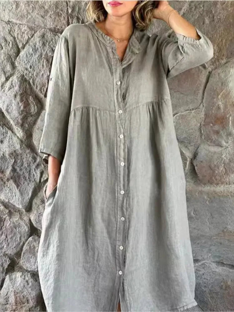 Annora | Women's Summer Button-Up Dress Top