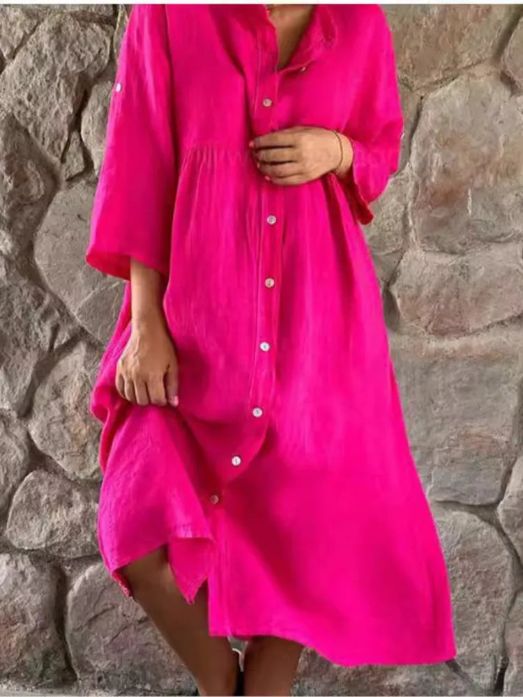 Annora | Women's Summer Button-Up Dress Top