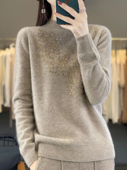 Quelisha | Women's Casual Embellished Sweater Jumper