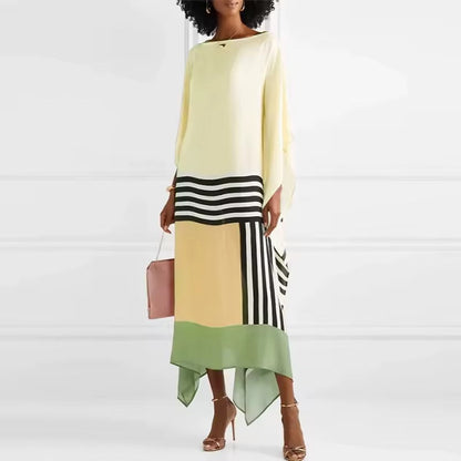 Pandora | Women's Maxi Striped Lace Summer Dress