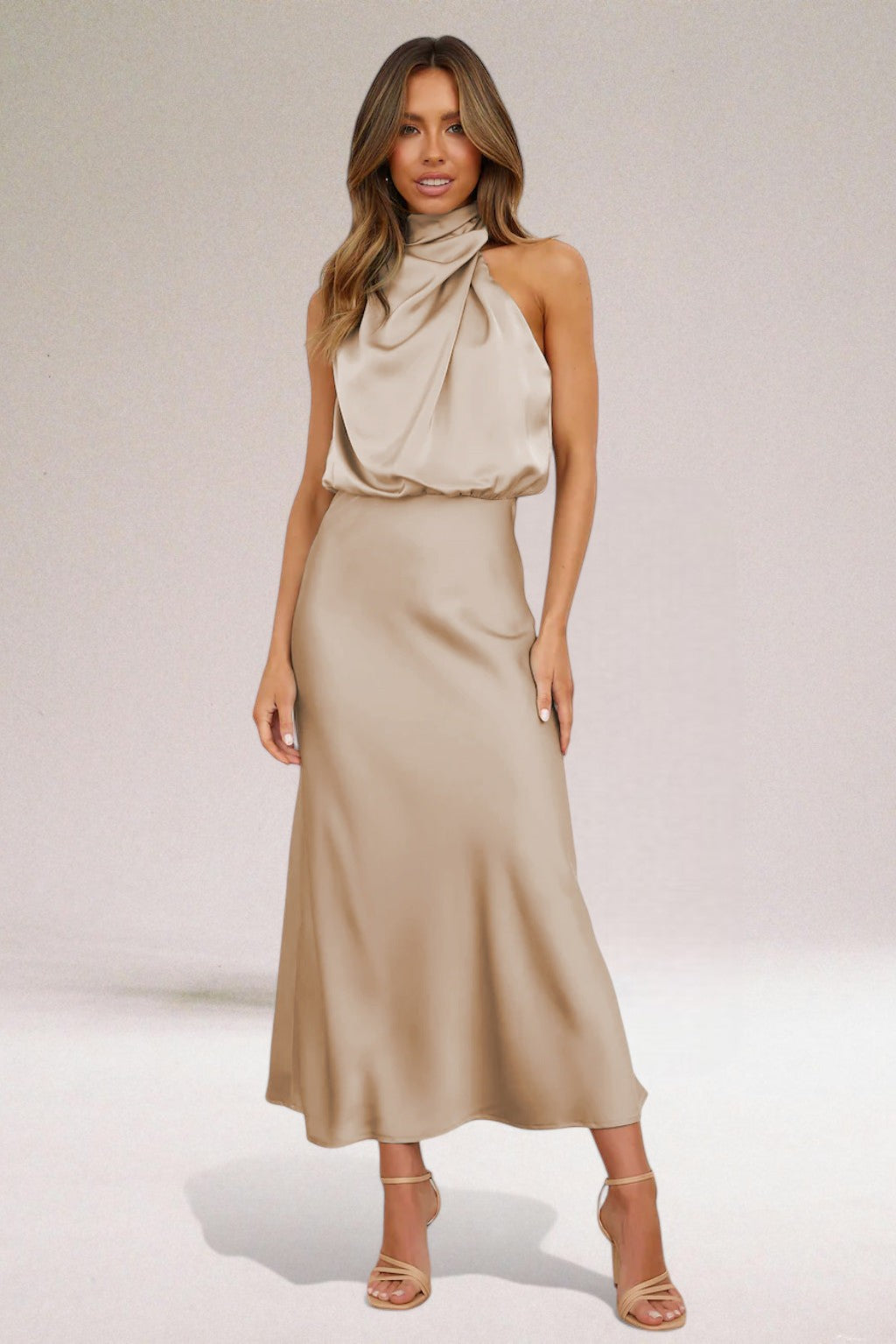 Marisol | Women's Wedding Refined Halter Dress