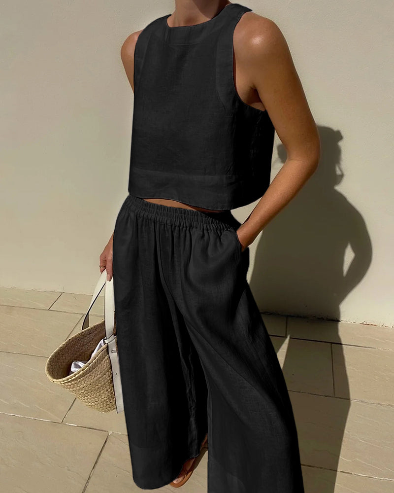 Kunzite | Women's Wide-Leg Beach Two Trousers