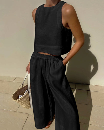Kunzite | Women's Wide-Leg Beach Two Trousers