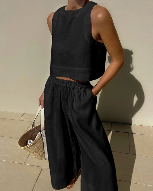 Kunzite | Women's Wide-Leg Beach Two Trousers