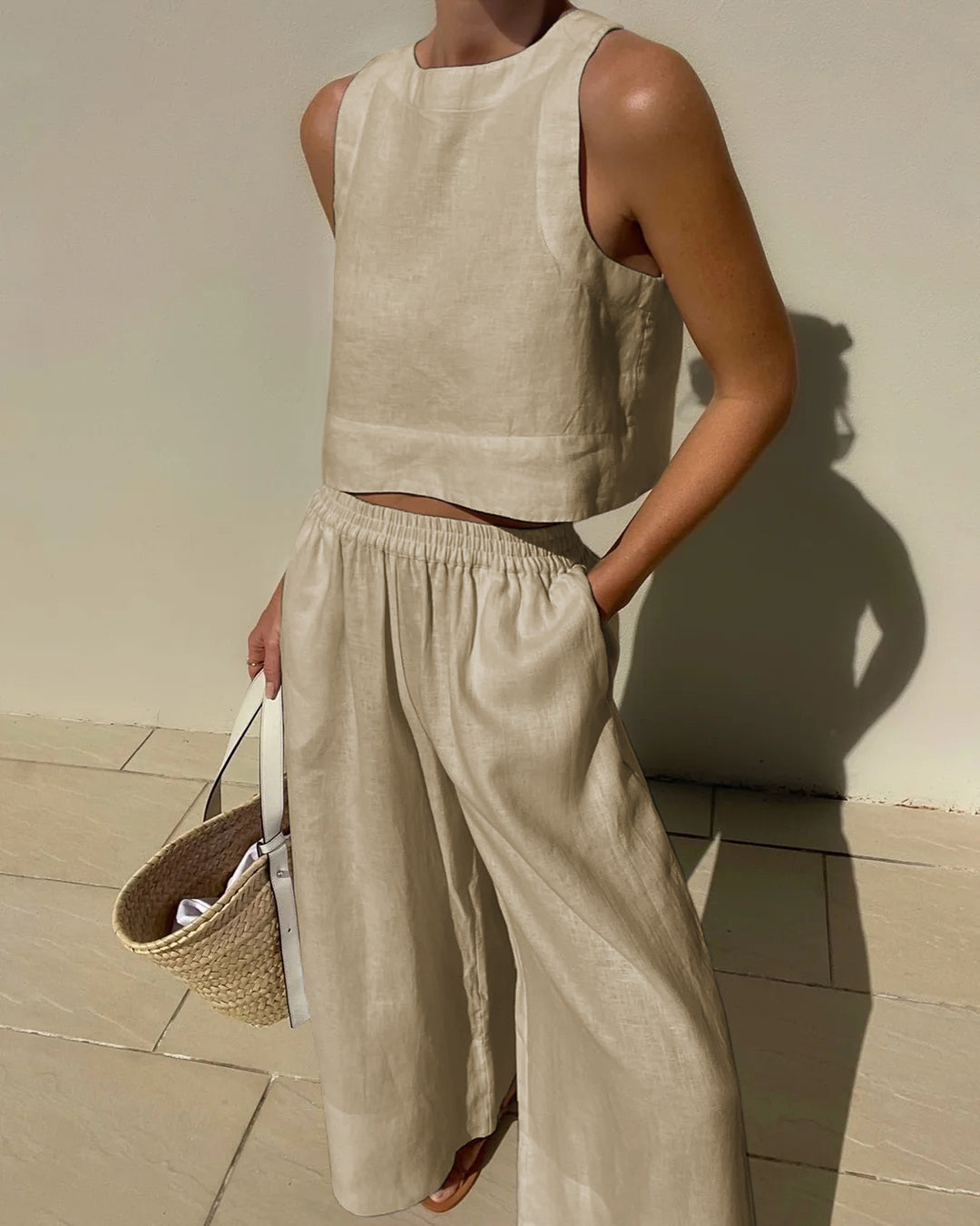 Kunzite | Women's Wide-Leg Beach Two Trousers