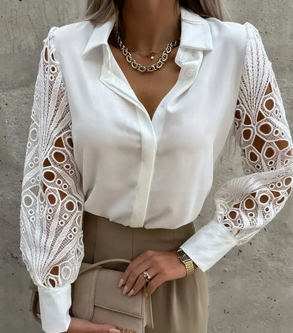 Malima | Women's Lace Polished Exquisite Blouse